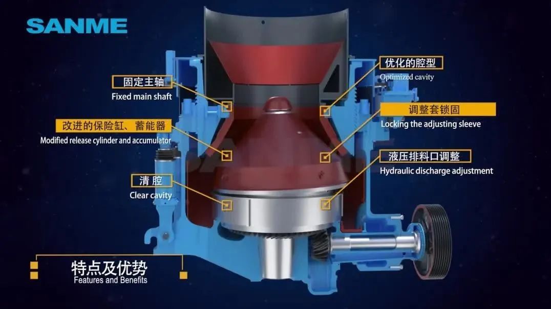 山美E-SMS歐星系列液壓圓錐破碎機施工現(xiàn)場（一）